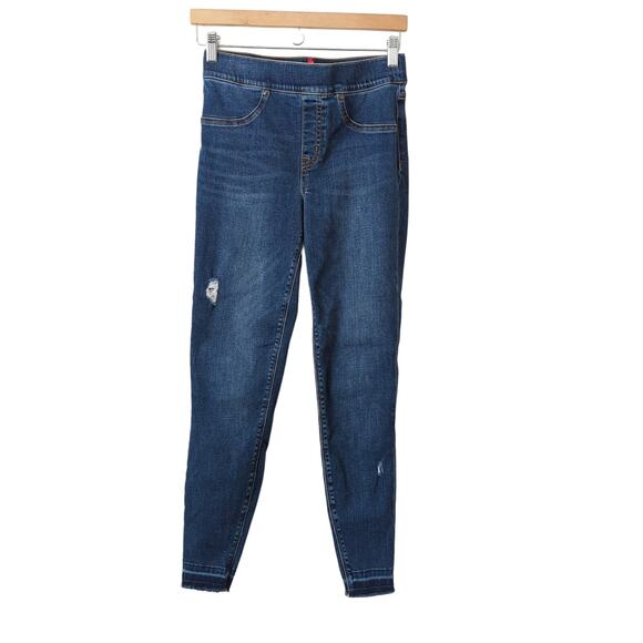 Spanx Women's Jeggings Jeans Small Pull on Stretch Skinny Distressed Pants EUC - Picture 1 of 6